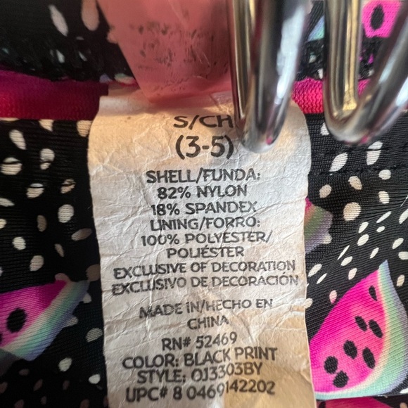 2 piece Black and Pink Watermelon Print Bikini set - Picture 9 of 10